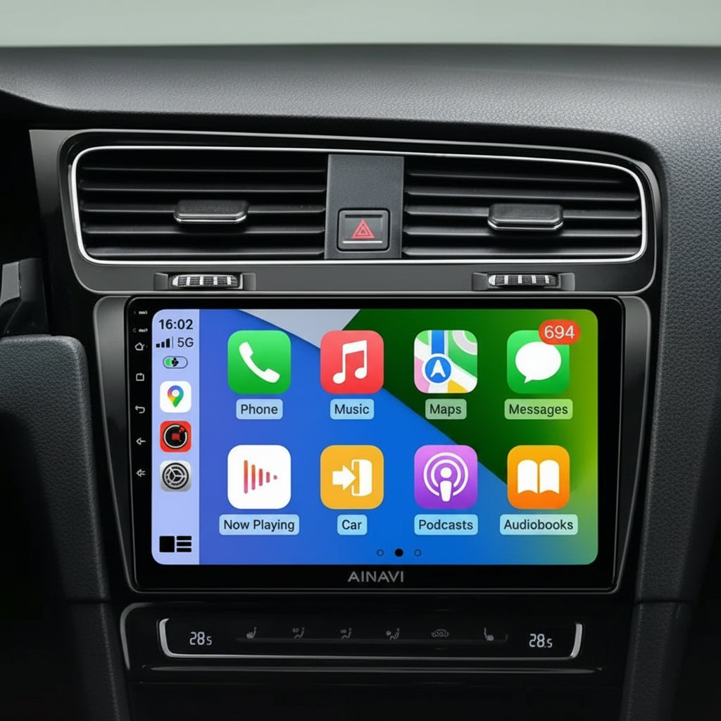 VW Golf 7 Android Radio with Center Piece and Wiring Harness