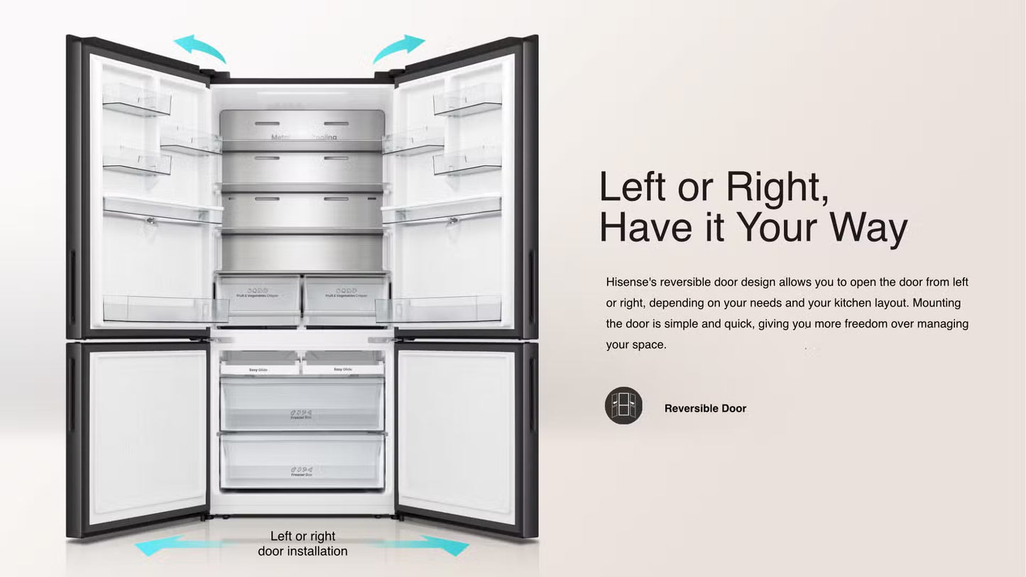 Hisense H630BSB-WD | (Bottom-Mount) Refrigerator