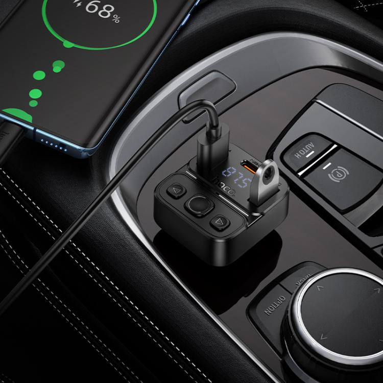 Hoco E87 Three Port Charger & Bluetooth FM Transmitter