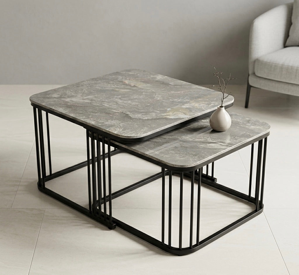 Zenith Nesting 2pc Coffee Table Set