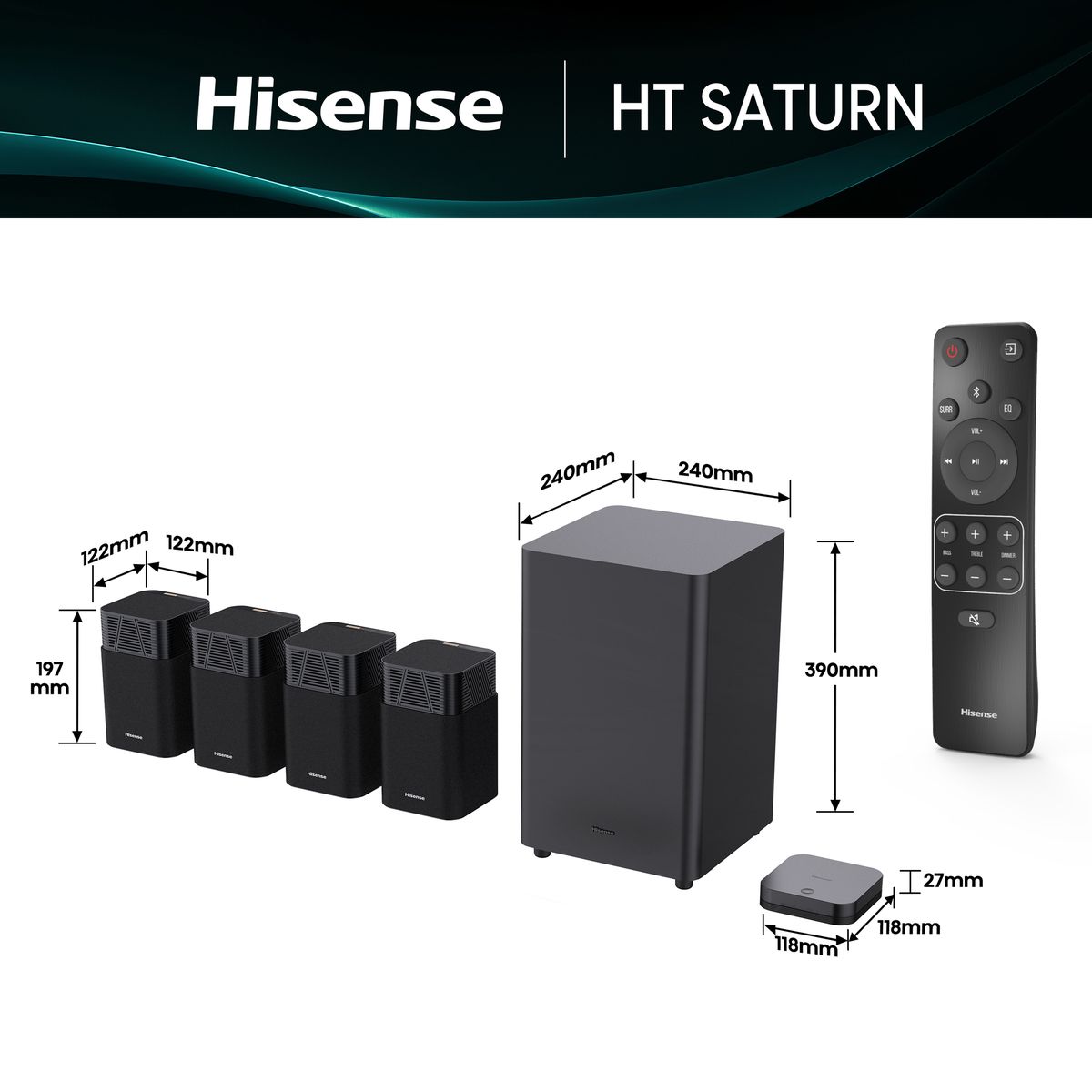 Hisense HT Saturn | 4.1.2 Channel Home Theatre System 720w