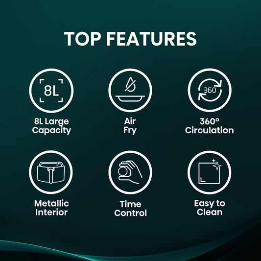 Hisense H08AFBK1S1 | 8L Manual Air Fryer