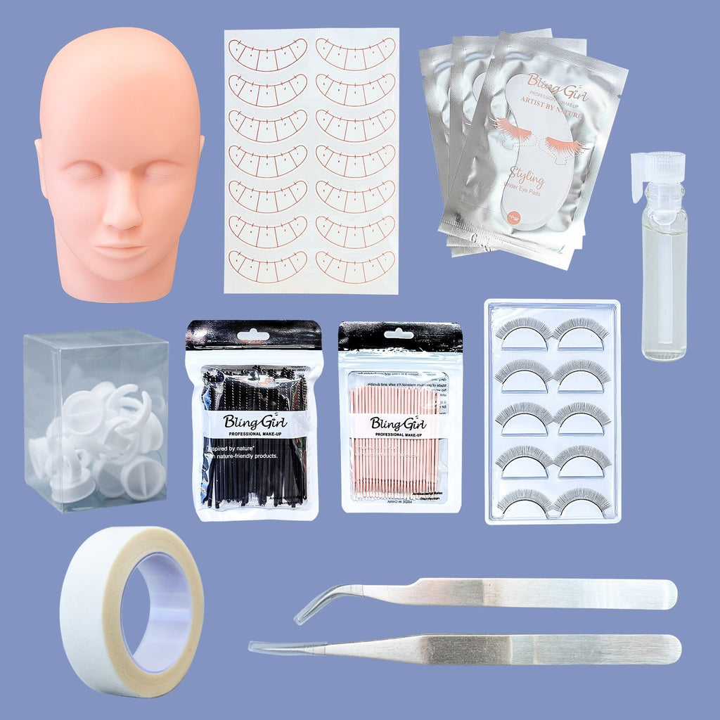 Bling Girl Eyelash Extension and make up Practice Kit