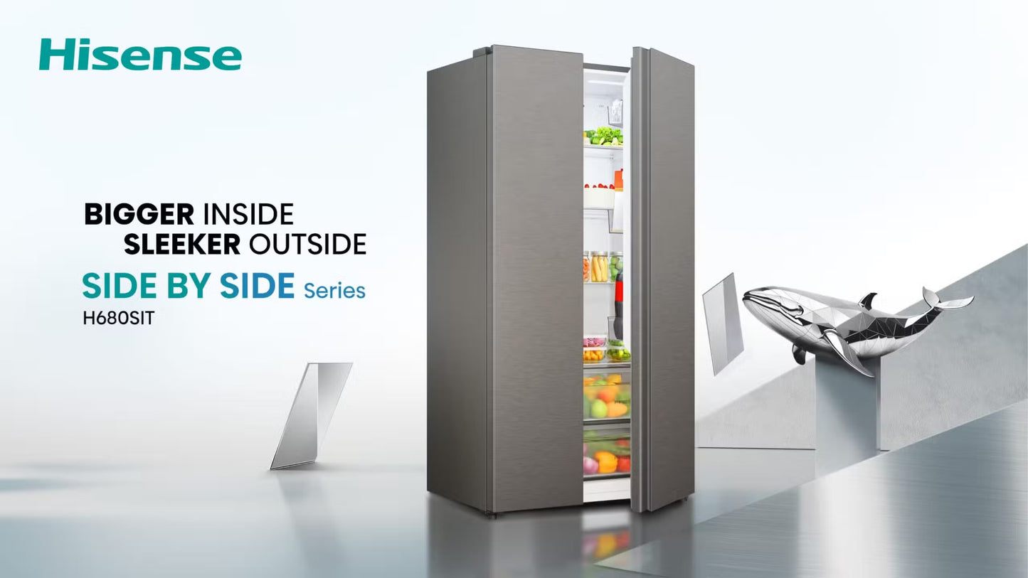 Hisense H680SIT | 543L Side By Side Refrigerator