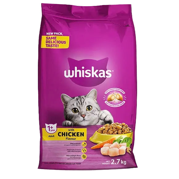 Whiskas Dry Adult Food Chicken 2.7kg