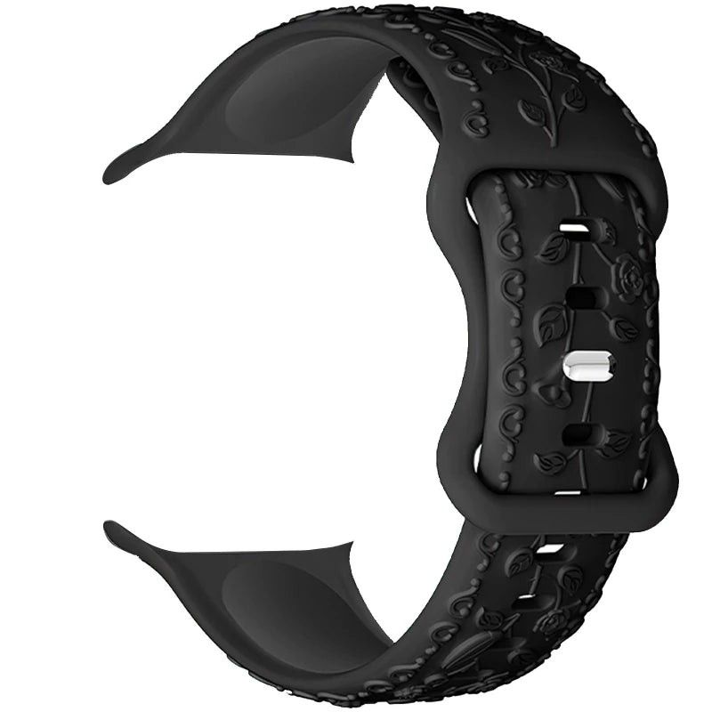 Hoco WA30 3D Silicone iWatch Strap Black (42,44,45,49mm)