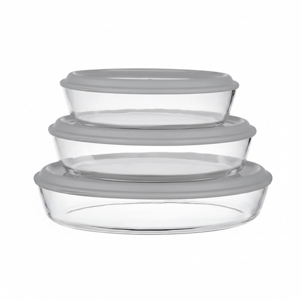 Continental Homeware Round Casserole Set (3-Piece)