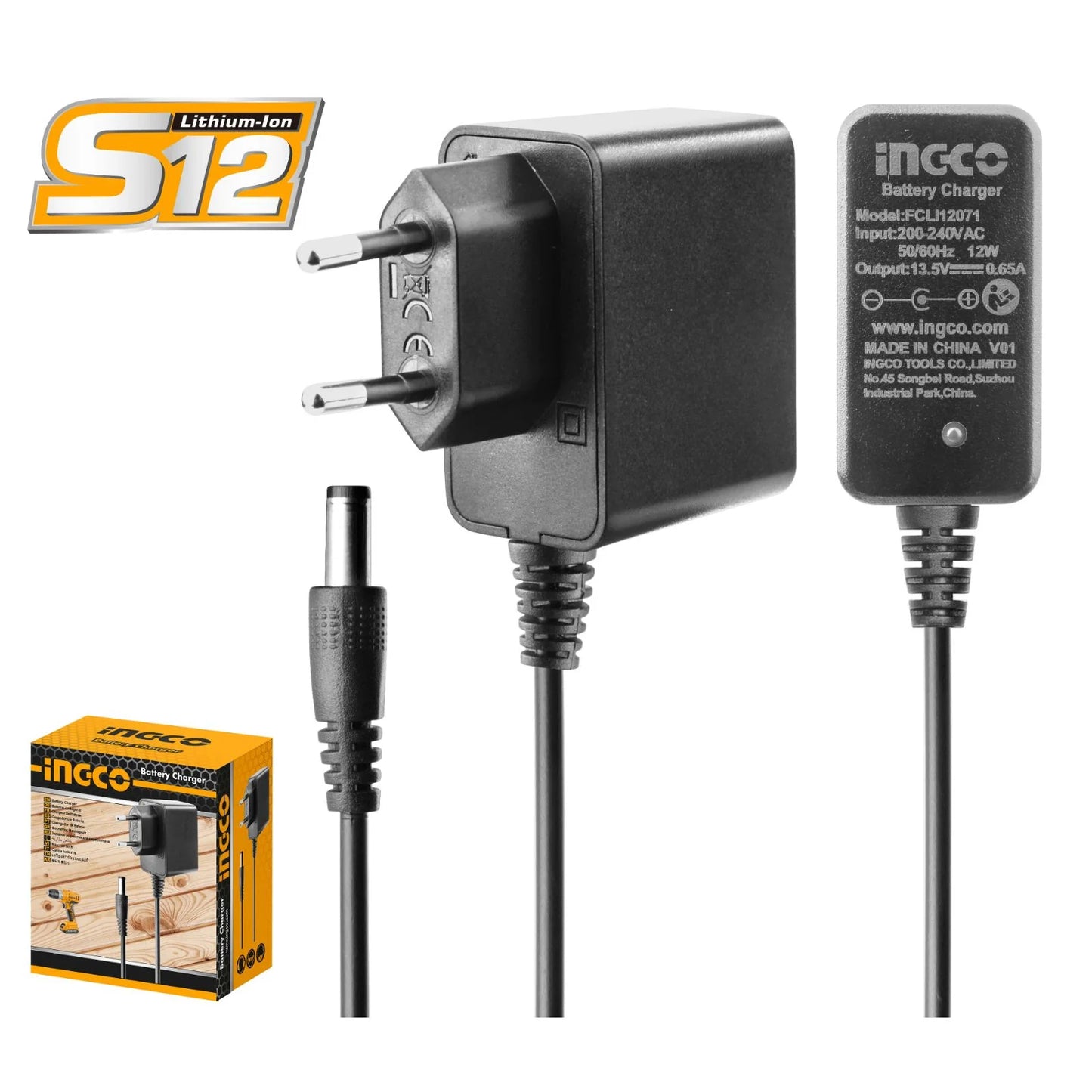 INGCO 12V S12 Lithium-Ion Battery Charger (FCLI12071)