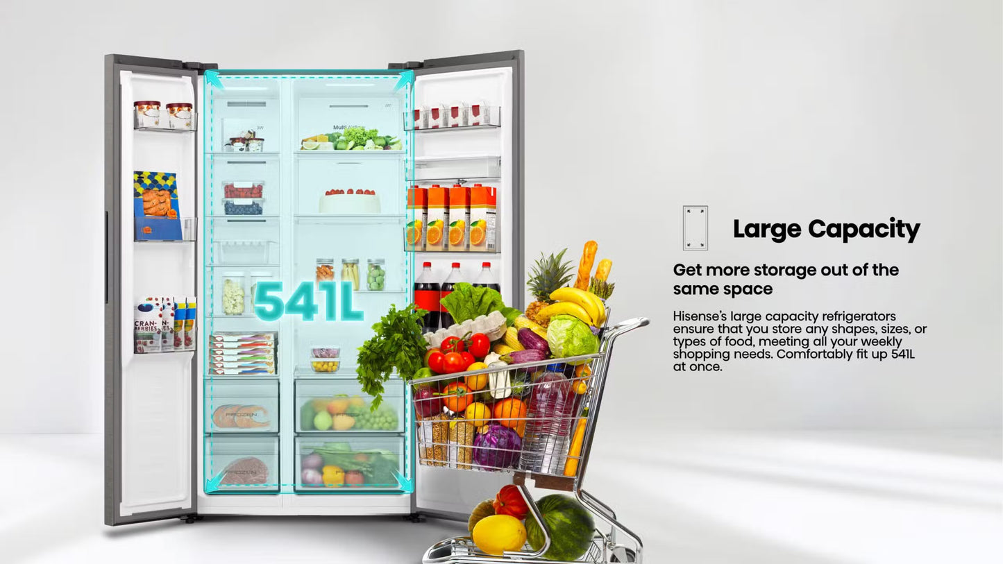 Hisense H680SIT-WD | 541L Side By Side Refrigerator