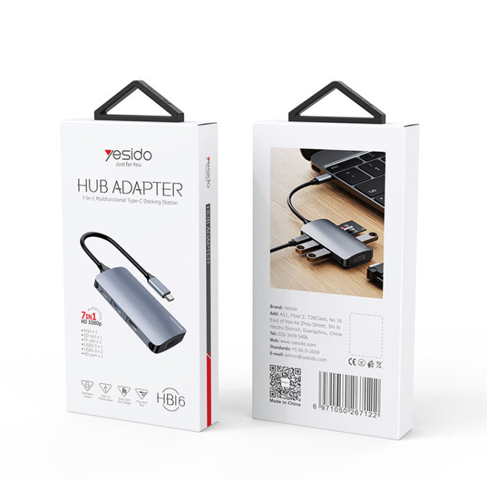 Yesido HB16 Hub Adapter (7 in 1)
