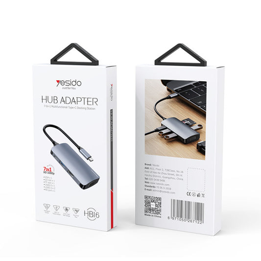 Yesido HB16 Hub Adapter (7 in 1)