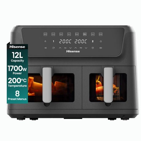 Hisense H12AFBK2S4 | 12L Double Door Air Fryer