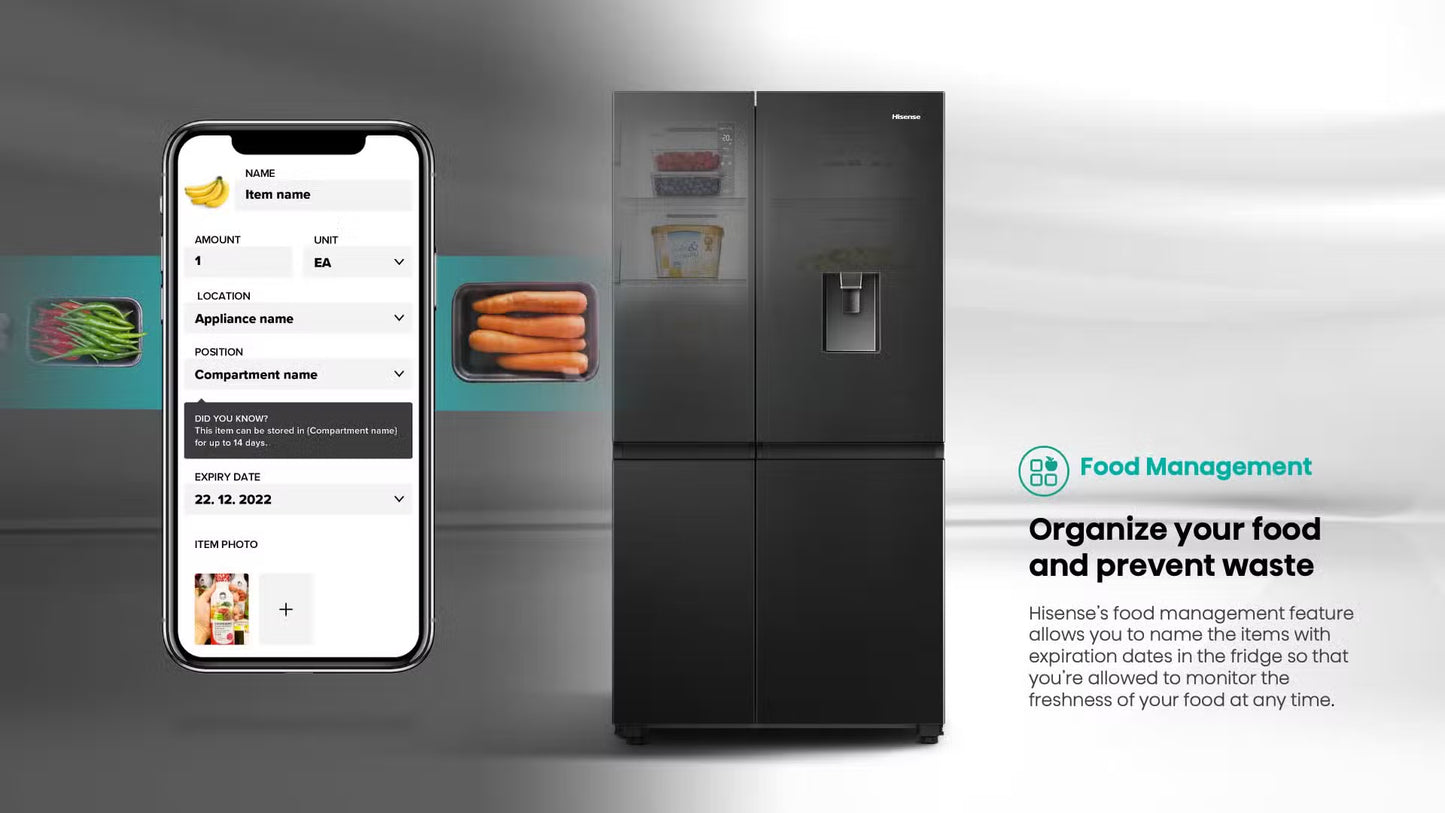 Hisense H800SB-WD | (Side By Side) Refrigerator smart fridge