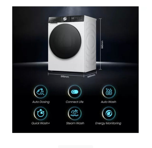 HISENSE 5S Series Auto Dosing WF5S1045BW WiFi-enabled 10.5 kg 1400 Spin Washing Machine