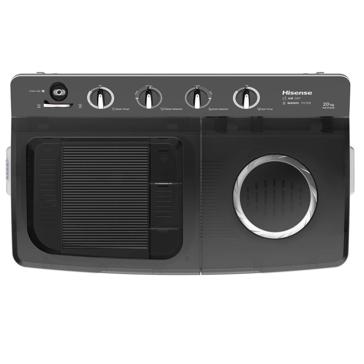 Hisense 20 KG Twin Tub Semi Automatic Washing Machine (Model No: WSTF203)