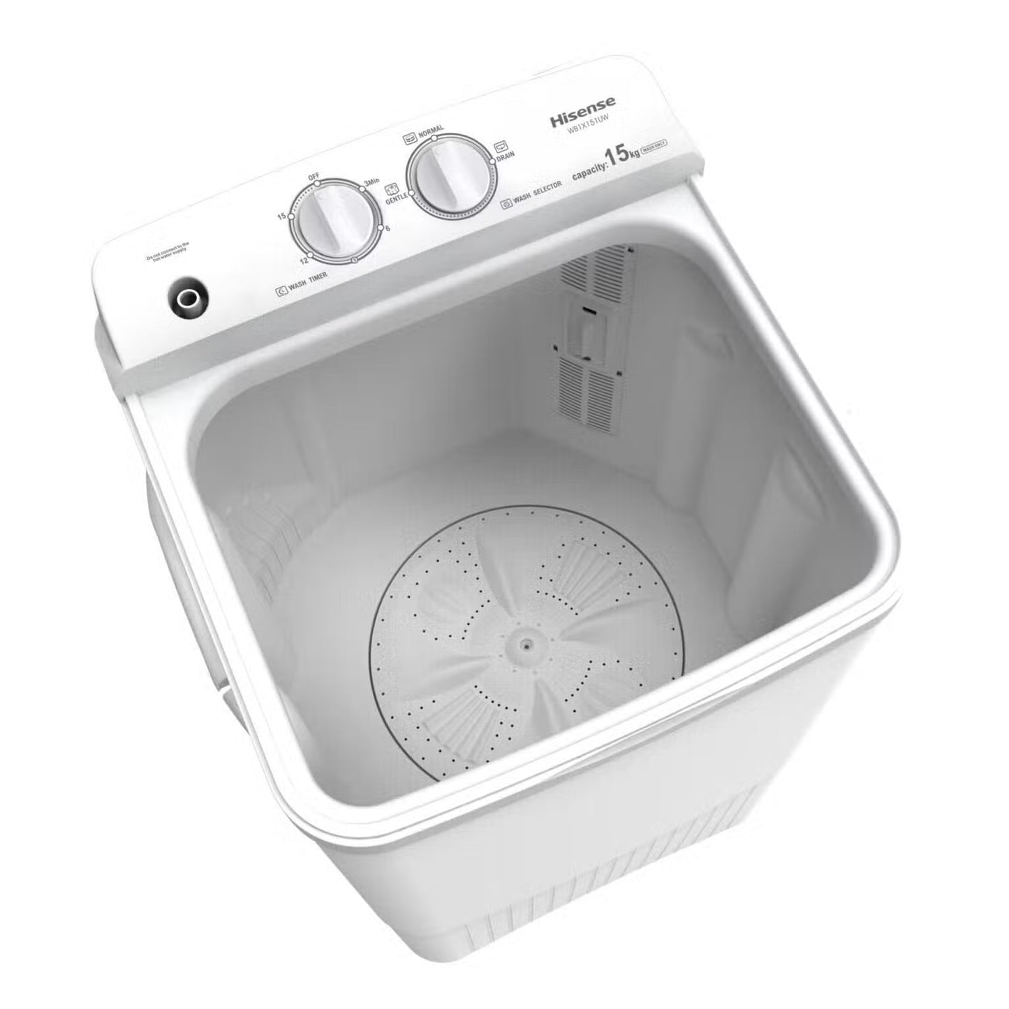 Hisense WB1X151UW | 15kg Single Tub Washing Machine