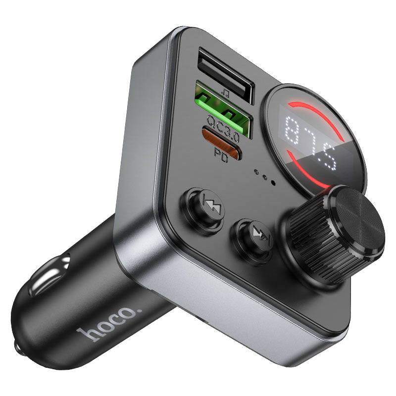 Hoco E86 Car Charger & Bluetooth FM Transmitter (48W)