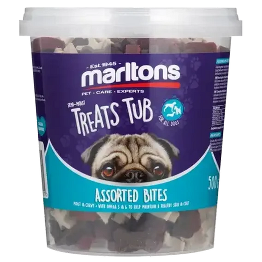 Marltons Semi Moisture Assorted Bites Tub 1x 500g