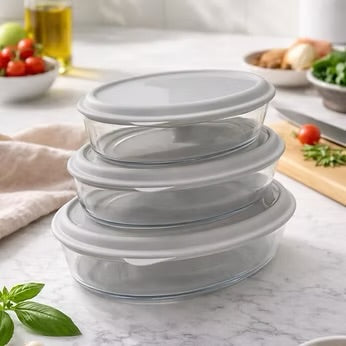 Continental Homeware Round Casserole Set (3-Piece)