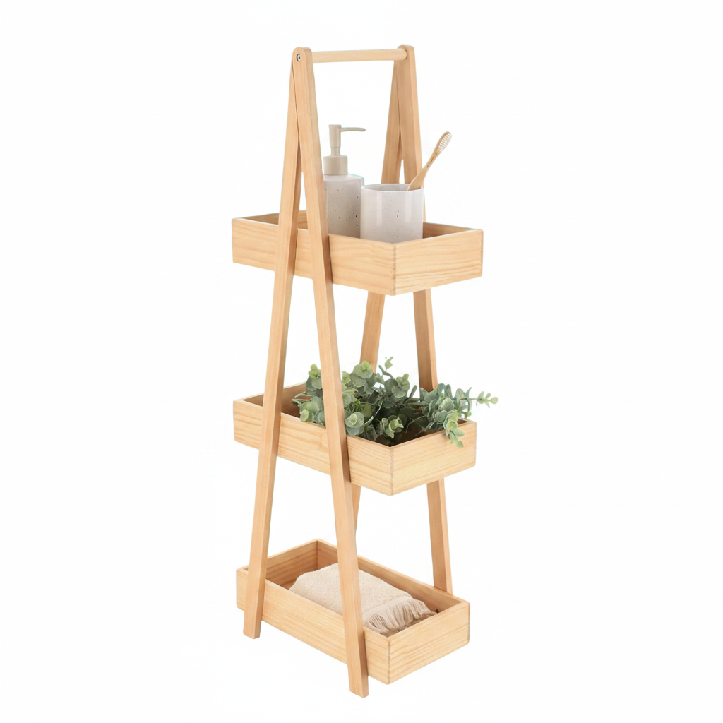 3 Tier Wooden Storage Rack Display