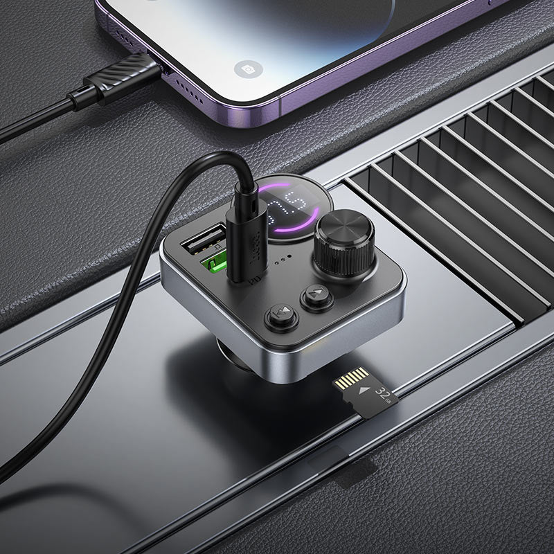 Hoco E86 Car Charger & Bluetooth FM Transmitter (48W)