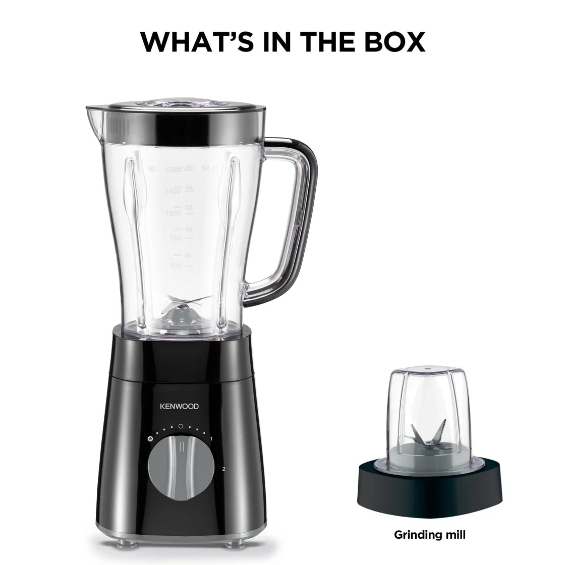 Kenwood Bender With Grinding Mill 500W Black