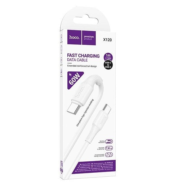 Hoco X120 Type C to Type C Data/ Fast Charging Cable (1m/60W)