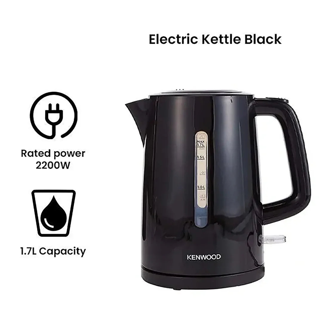 Kenwood Electric Kettle 1.7 Ltr 2200W Black