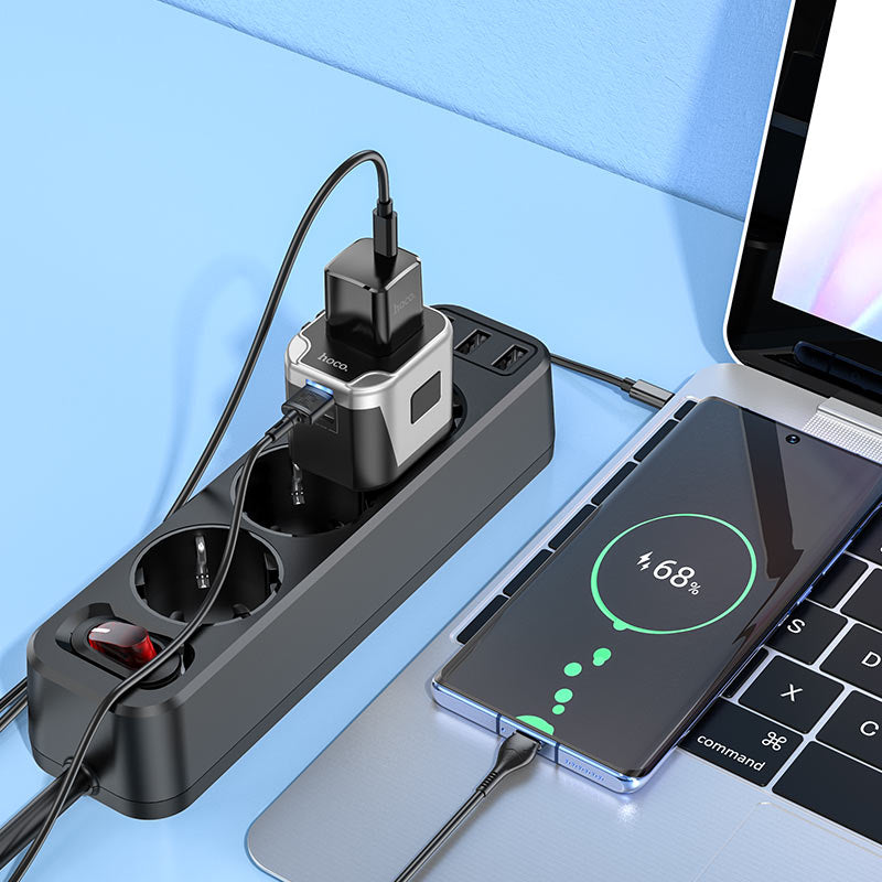 Hoco AC5 Wall Charger with Plug Converter