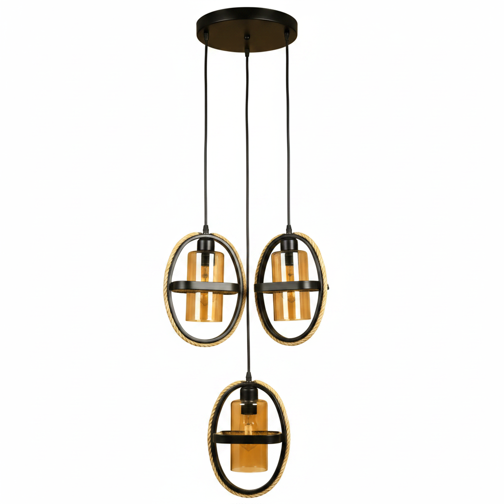 Triple Pendant Chandelier