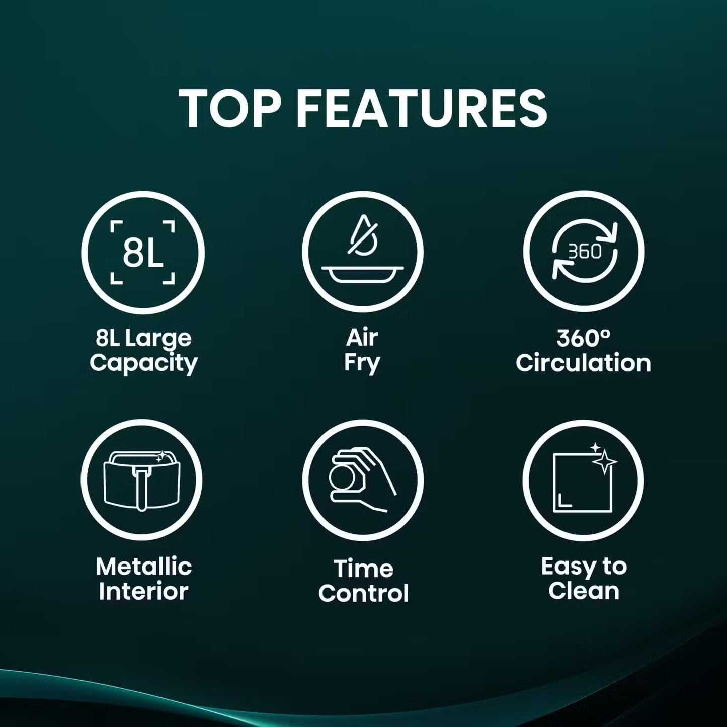 Hisense H08AFBK1S1 | 8L Manual Air Fryer