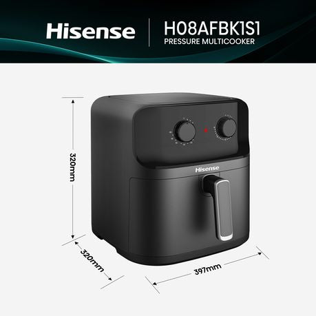 Hisense H08AFBK1S1 | 8L Manual Air Fryer