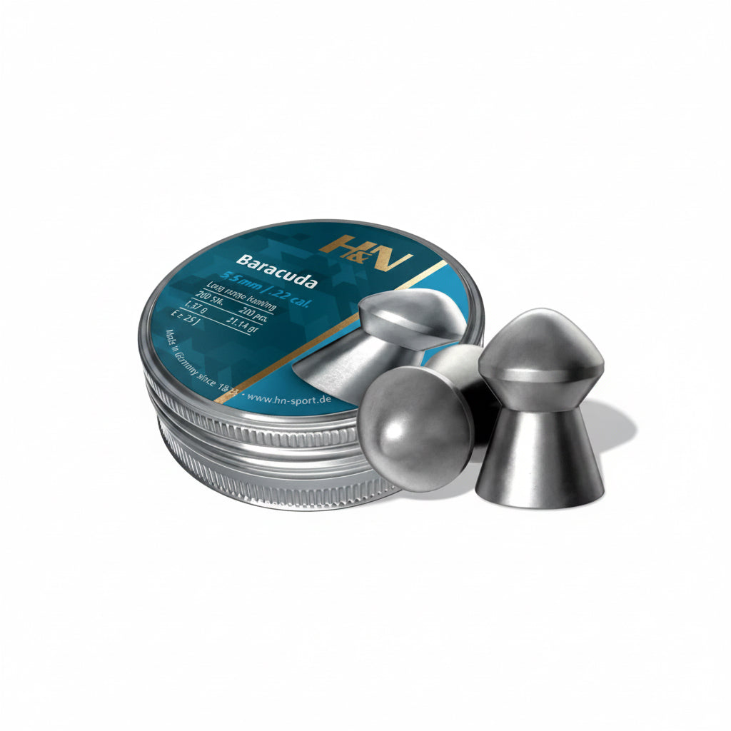H&N Baracuda 5.50 mm Airgun Pellets (21.14 Grain / 200 Count)