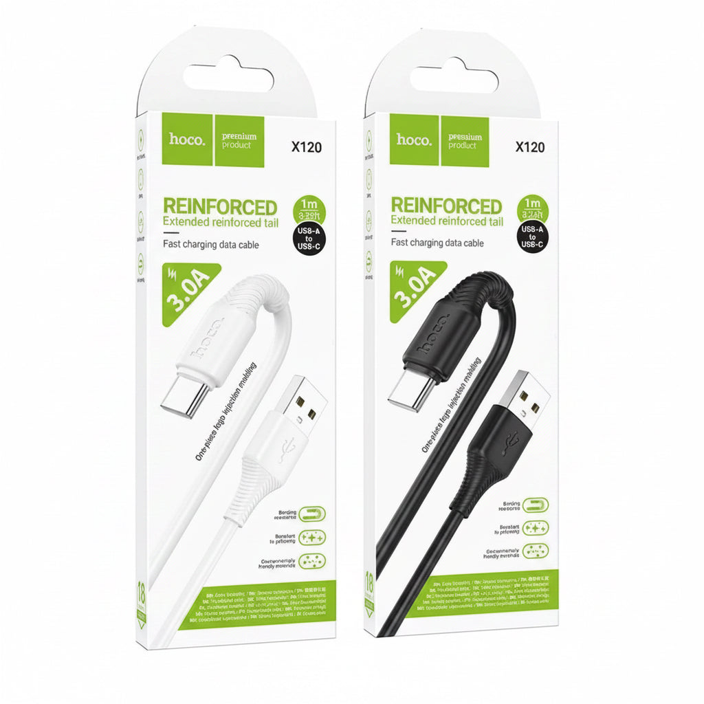 Hoco X120 USB A to Type C Data Transfer Charging Cable (1m/3.0A)
