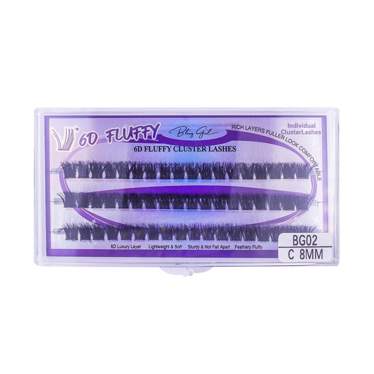 6D Fluffy Cluster Lashes 8mmC