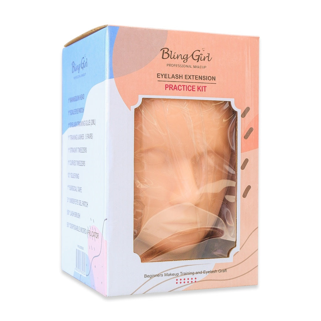 Bling Girl Eyelash Extension and make up Practice Kit