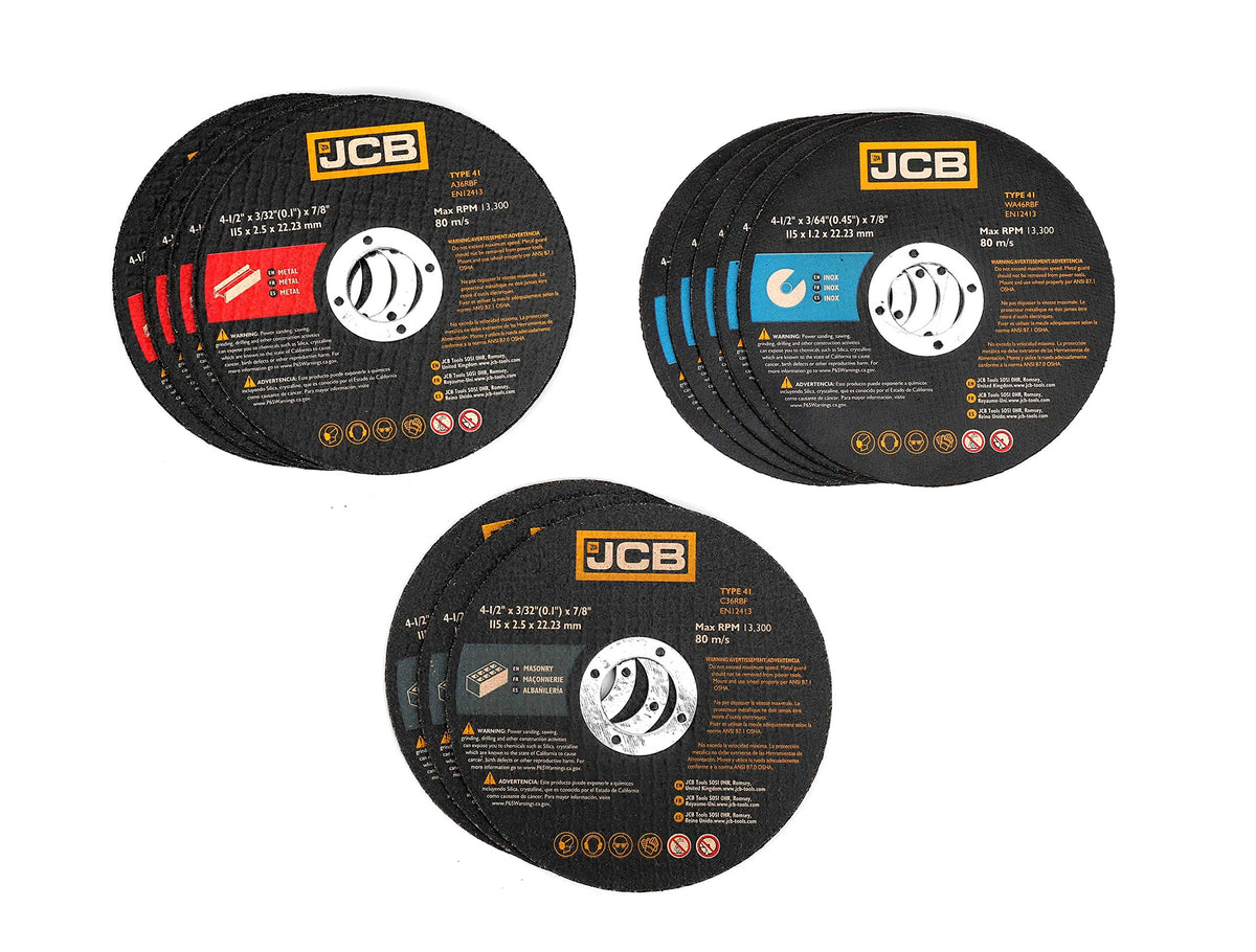 JCB 115mm (4.5") Metal Grinding Discs - Pack of 5 (JCB-PTA-GR-115)