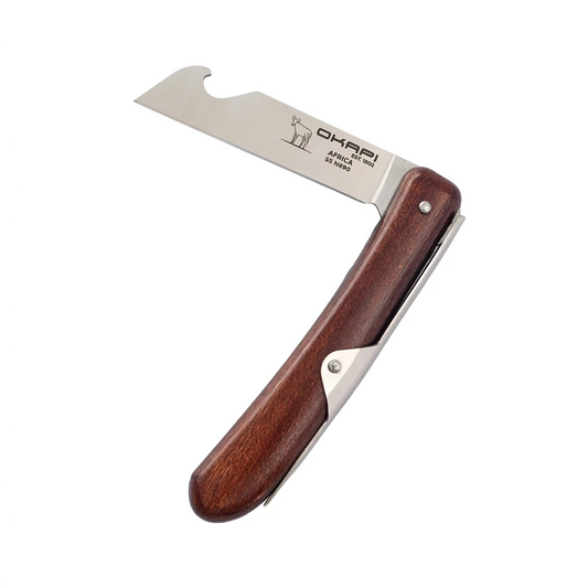 Okapi FG02585 Biltong & Beer Knife (Wood Veneer Handle)