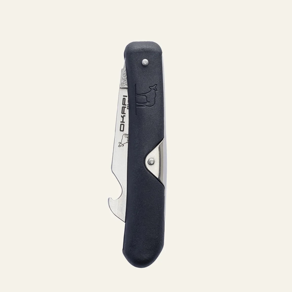 Okapi Biltong & Beer Folding Knife (Tactical Black GFN Handle)