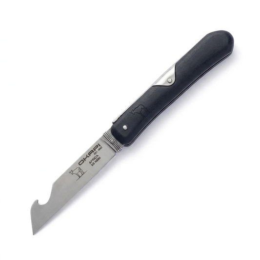 Okapi Biltong & Beer Folding Knife (Tactical Black GFN Handle)
