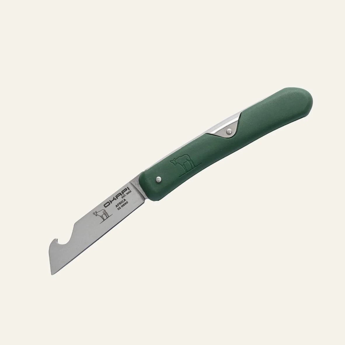 Okapi Biltong & Beer Folding Knife (Forest Green GFN Handle)