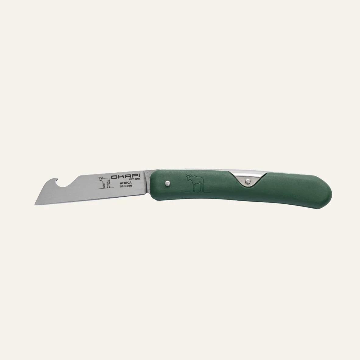 Okapi Biltong & Beer Folding Knife (Forest Green GFN Handle)